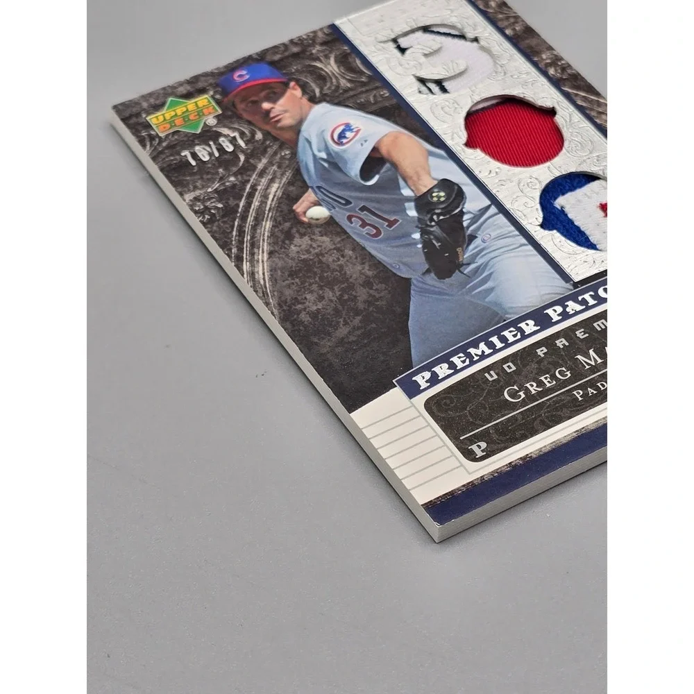 2007 Upper‎ Deck Premier Patches Greg Maddux Triple Relic Jersey 76/87 Padres